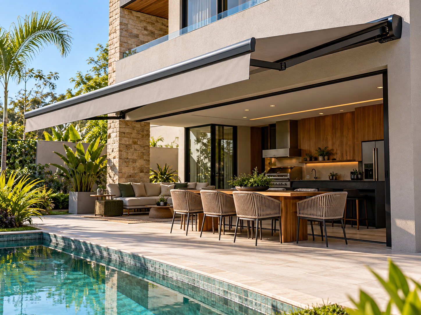Toldo articulado residencial